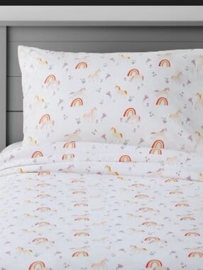 Unicorn Comforter Set - Pillowfort Twin Bedding, Rainbow Pattern